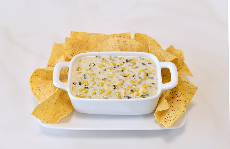 Fire Roasted Sweet Corn Dip with Extra Melt Cheese Sauce and Extra Melt